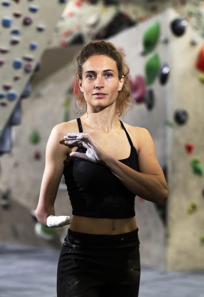 France Fontainebleau Sport Climbing Paralympics Woman Portrait Solenne Piret